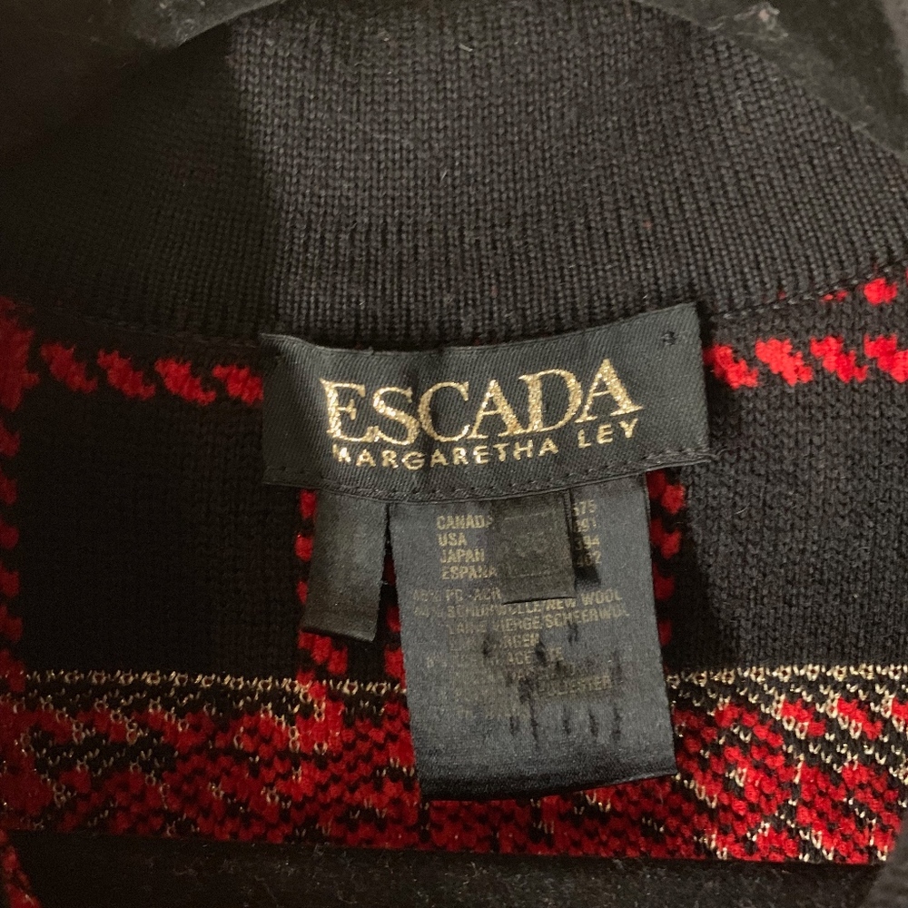 Escada plaid cardigan - Picture 4 of 8
